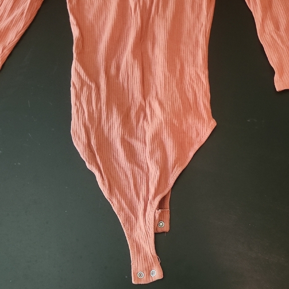 Heart & Hips Terracotta Ribbed Bodysuit - Picture 7 of 8